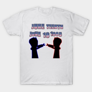 (June Teenth) t-shirt with American flag T-Shirt